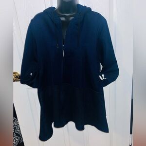 Puma evo drapey navy blue full zip hoodie jacket